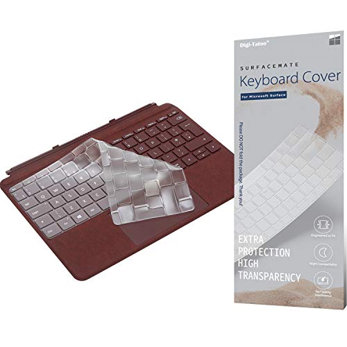 Digi-Tatoo Tastaturabdeckung für Microsoft Surface Go/Go2/Go3 (Europa-Layout); Premium TPU, hohe Transparenz, Klare Tastatur Hautschutzr,(Europe/Germany Layout) von Digi-Tatoo