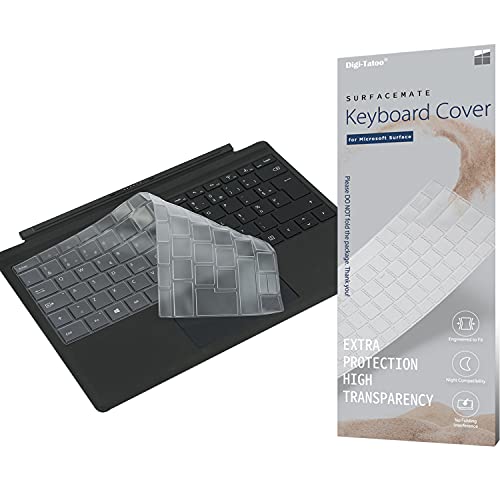 [Nicht für Pro 9/8] Tastaturschutz kompatibel mit Surface Pro Type Keyboard (Pro 7/6 kompatibel) - Surface Tastaturabdeckung, Tastatur staubschutz,(Europe/Germany Layout) von Digi-Tatoo