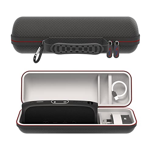 Digicharge Hartschale für JBL Flip 7, Flip 6, Flip Essential 2, Flip 6 Martin Garrix, Flip 5 4 3 / JBL Tuner 2 / Ultimate Ears Boom 3 2 Tragbarer Bluetooth-Lautsprecher – Schwarz Tasche von DigiCharge
