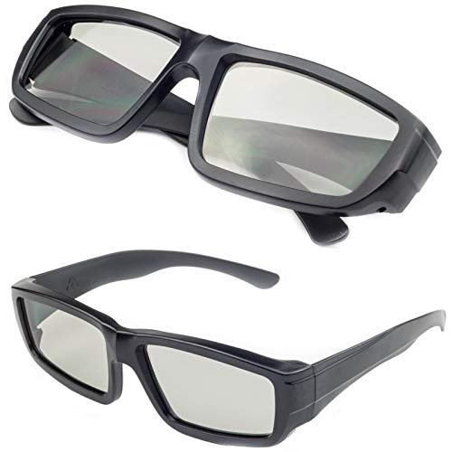 Digicharge Hochwertige schwarze Universal-3D-Brille, passiv, polarisiert, Heimfilm, TV-Kino, 10 Paar von DigiCharge