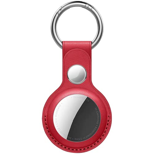 Digicharge Schutzhülle aus PU-Leder für AirTags, Schlüsselfinder (Locator Tracker), AirTag Tracker-Abdeckung, AirTags Hülle Key Ring Case Cover mit Schlüsselanhänger, Wahl der Größe/Farbe… von DigiCharge