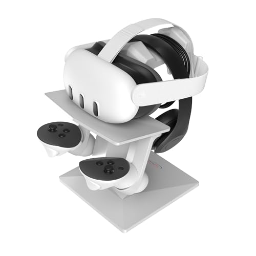 Digicharge VR Headset-Ständer für Meta Quest 3 Oculus Quest 2 VR Mount Display Aufbewahrung für Headset und Touch Controller von DigiCharge