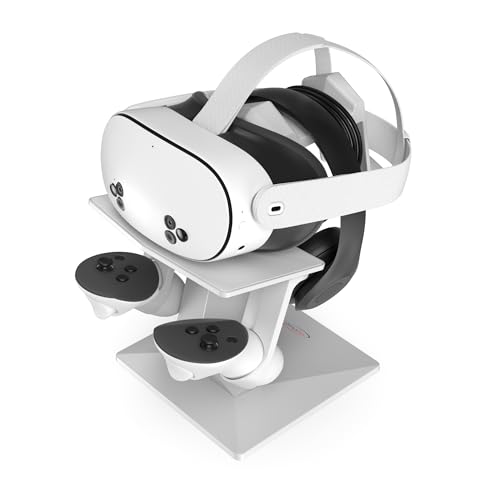 Digicharge VR Headset Ständer für Meta Quest 3S / Quest 3 / Oculus Quest 2 VR Mount Display Aufbewahrung für Headset und Touch Controller von DigiCharge