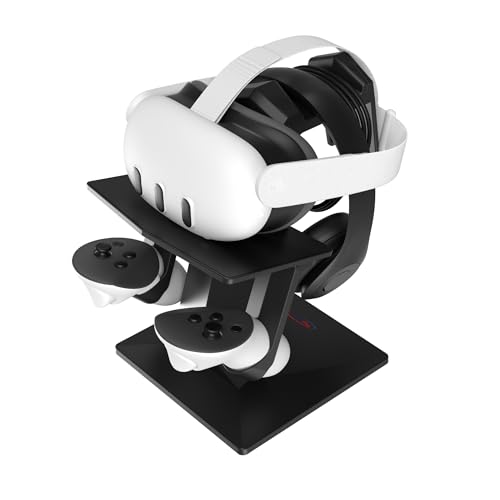 Digicharge VR Headset Ständer für Meta Quest 3 Oculus Quest 2 VR Mount Display Aufbewahrung für Headset und Touch Controller von DigiCharge