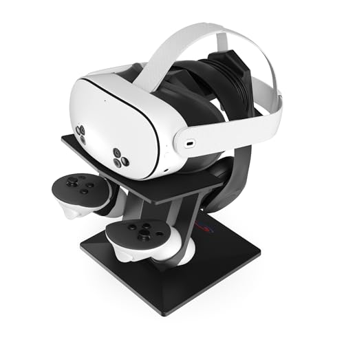 DigiCharge VR Headset Ständer für Meta Quest 3S / Quest 3 / Oculus Quest 2 VR Mount Display Aufbewahrung für Headset und Touch Controller von DigiCharge