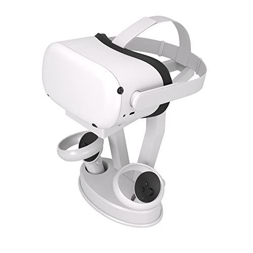 Digicharge VR Headset Ständer für Oculus Meta Quest 3 /Quest 2 / PS VR Display Mount Station für Headset und Touch Controller, VR Speicher Halter Ständer mit Basis für Controller von DigiCharge