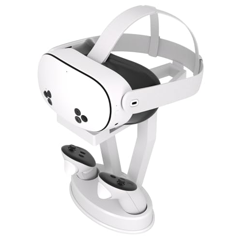 Digicharge VR Headset Ständer für Oculus Meta Quest 3 /Quest 2 / PS VR Display Mount Station für Headset und Touch Controller, VR Speicher Halter Ständer mit Basis für Controller von DigiCharge