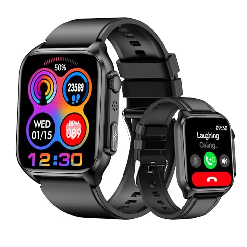 DigiKuber Smartwatch EKG & Zifferblatt/Anruf Annehmen, 1,96 Zoll 320 x 386 wasserdichte Smart Watch mit SpO2, Herzfrequenz, Körpertemperatur für Android iOS von DigiKuber