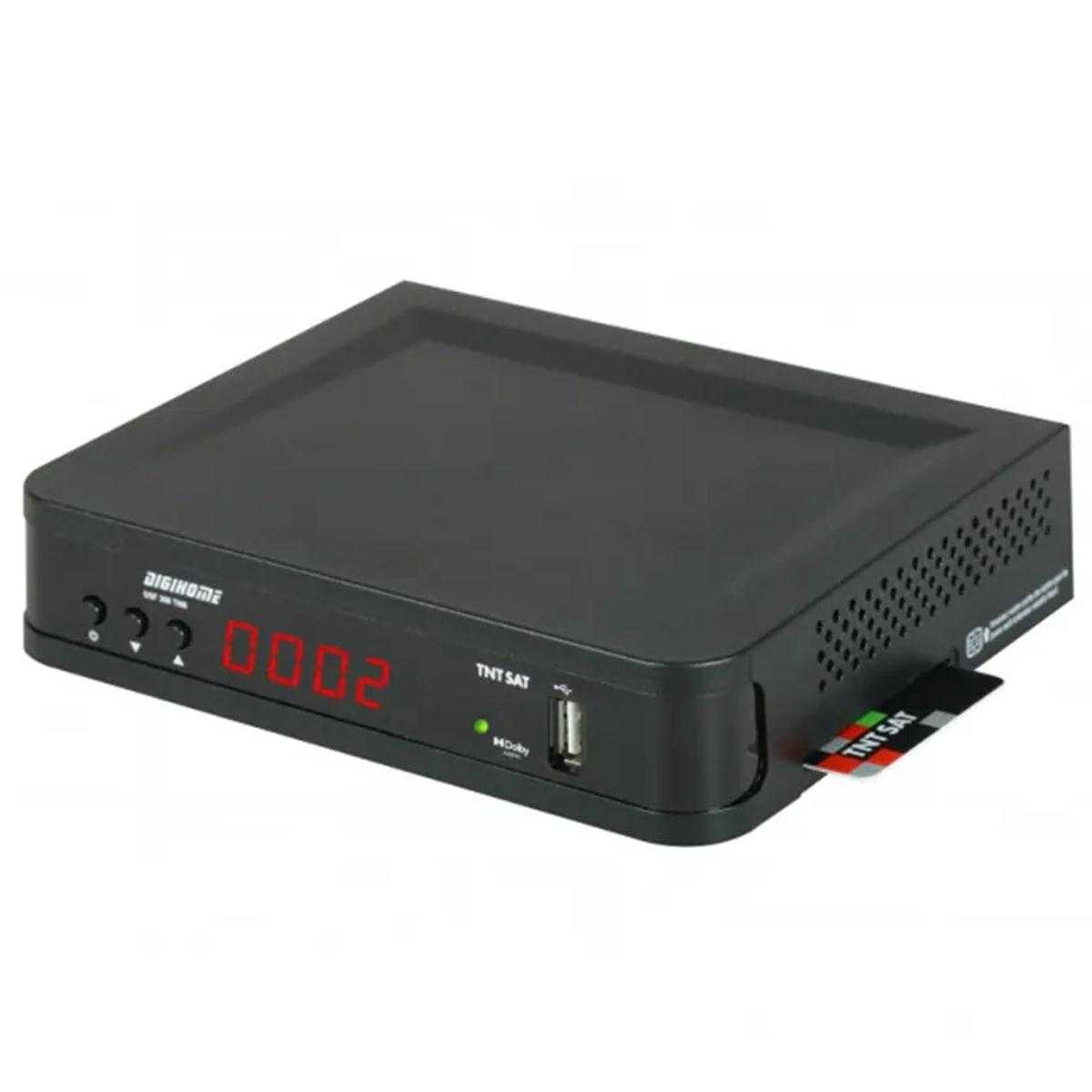 Digihome DSF 300 TNT HD Sat-Receiver mit TNTSAT PC6 Karte (DVB-S2 HDMI USB 3D Dolby Digital) von Digihome