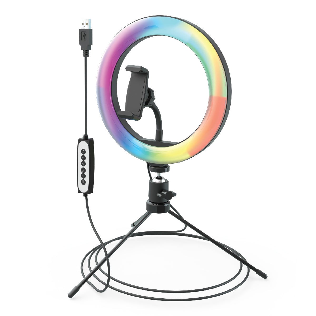 Digipower Shooting Star RGB Ring Light with Stand and Smartphone Mount Digipower Shooting Star RGB Ring Light with Stand and Smartphone Mount von Digipower
