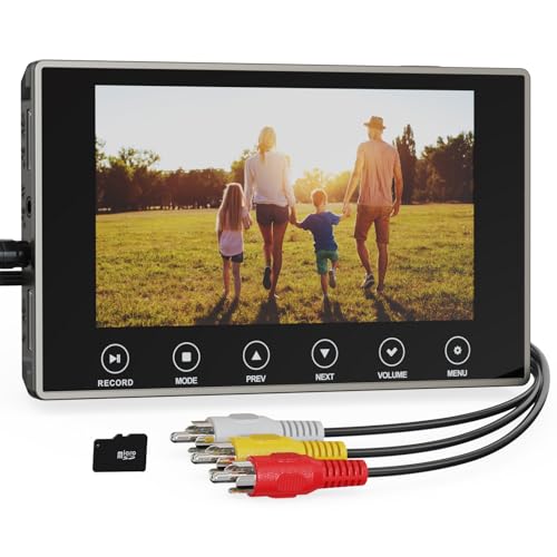 DigitPro VHS zu Digital Konverter 3.0, 12,7 cm konvertiert VHS zu Digital, 4K VCR HI8 8 mm Tapes VHS Player DVD Camcorder Mini DV Kassette Tape Analog Video zu Digital Konverter zu Computer/PC/USB/SD DigitPro VHS zu Digital Konverter 3.0, 12,7 cm konvertiert VHS zu Digital, 4K VCR HI8 8 mm Tapes VHS Player DVD Camcorder Mini DV Kassette Tape Analog Video zu Digital Konverter zu Computer/PC/USB/SD von DigitPro
