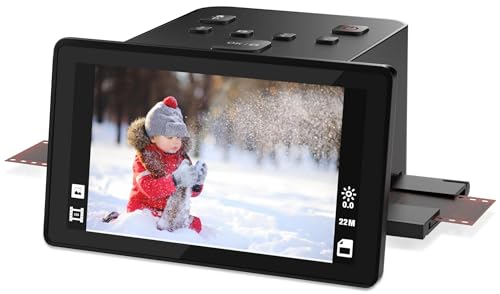 Digitaler Film und Diascanner mit großem 5-Zoll-LCD-Display, Dia Scanner zum Digitalisieren Negativscanner, konvertiert 135, 126 KPK, 110 Negative und Super 8-Film in 22 MP JPEG von DigitPro