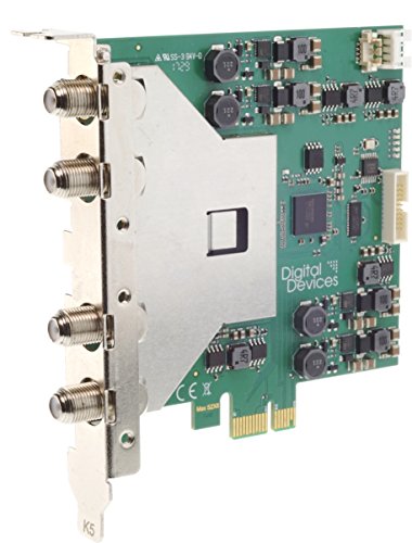 Digital Devices Max SX8-8 Tuner TV Karte (Satellit, FBC/Full-Spektrum, DVB-S2, DVB-S2X, Unicable, SD/U-HD/4K/HEVC) - PCIe, 24/7 tauglich von Digital Devices