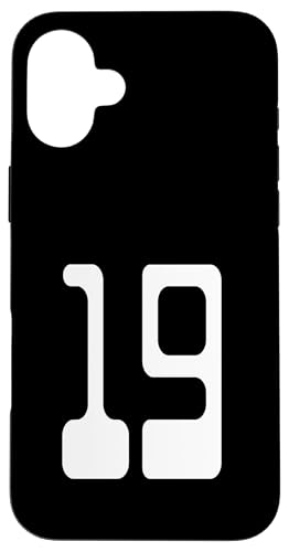 Nummer 19 Sportmannschaftsuniform Hülle für iPhone 16 Plus Nummer 19 Sportmannschaftsuniform Hülle für iPhone 16 Plus von Digital Numbers for Sports Teams Uniform Birthdays