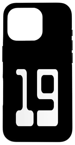 Nummer 19 Sportmannschaftsuniform Hülle für iPhone 16 Pro Nummer 19 Sportmannschaftsuniform Hülle für iPhone 16 Pro von Digital Numbers for Sports Teams Uniform Birthdays