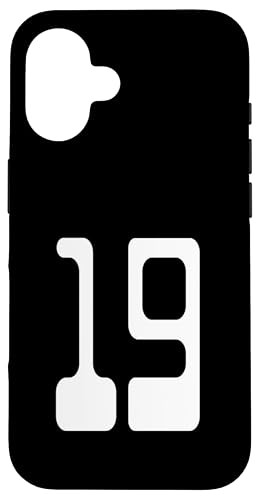 Nummer 19 Sportmannschaftsuniform Hülle für iPhone 16 Nummer 19 Sportmannschaftsuniform Hülle für iPhone 16 von Digital Numbers for Sports Teams Uniform Birthdays