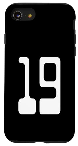 Nummer 19 Sportmannschaftsuniform Hülle für iPhone SE (2020) / 7 / 8 von Digital Numbers for Sports Teams Uniform Birthdays