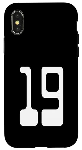 Nummer 19 Sportmannschaftsuniform Hülle für iPhone X/XS Nummer 19 Sportmannschaftsuniform Hülle für iPhone X/XS von Digital Numbers for Sports Teams Uniform Birthdays