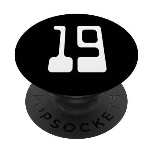 Nummer 19 Sportmannschaftsuniform PopSockets Klebender PopGrip Nummer 19 Sportmannschaftsuniform PopSockets Klebender PopGrip von Digital Numbers for Sports Teams Uniform Birthdays