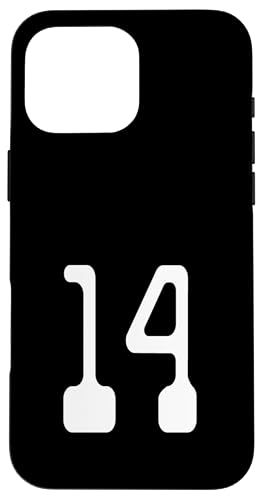 Nummer Vierzehn #14 Sportmannschaftsuniform Hülle für iPhone 16 Pro Max von Digital Numbers for Sports Teams Uniform Birthdays