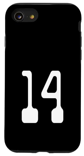 Nummer Vierzehn #14 Sportmannschaftsuniform Hülle für iPhone SE (2020) / 7 / 8 von Digital Numbers for Sports Teams Uniform Birthdays