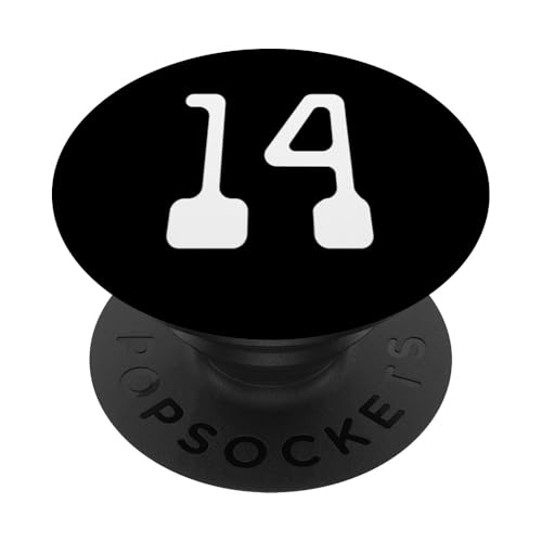 Nummer Vierzehn #14 Sportmannschaftsuniform PopSockets Klebender PopGrip Nummer Vierzehn #14 Sportmannschaftsuniform PopSockets Klebender PopGrip von Digital Numbers for Sports Teams Uniform Birthdays