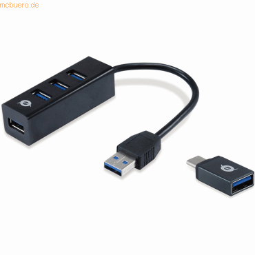 Digital data communication Conceptronic HUBBIES TAIL 4-Port USB 3.0 Hu von Digital data communication