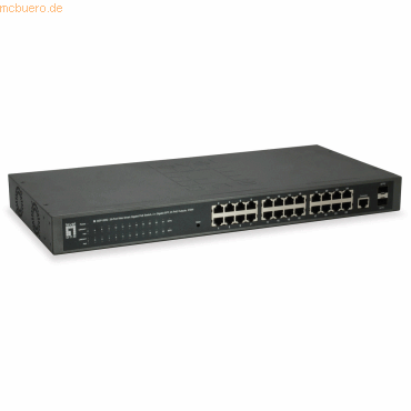 Digital data communication LevelOne 26-Port Web Smart Gigabit PoE Swit von Digital data communication