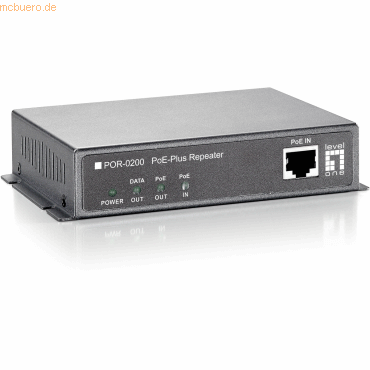 Digital data communication LevelOne POR-0200 PoE-Plus-Repeater von Digital data communication