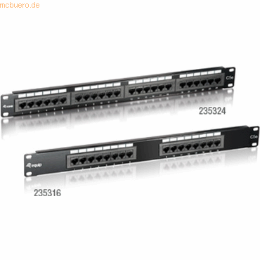 Digital data communication equip 16-Port Patch Panel 19- Cat.5e schwar von Digital data communication