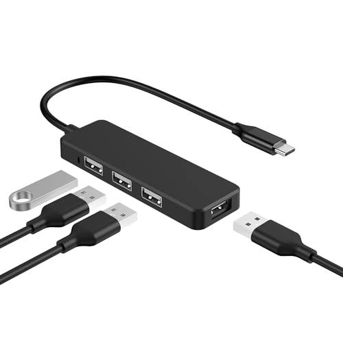 DigitalLife 4-Port-USB-C 2.0-Hub mit Integriertem Kabel für MIDI-USB Interface von DigitalLife