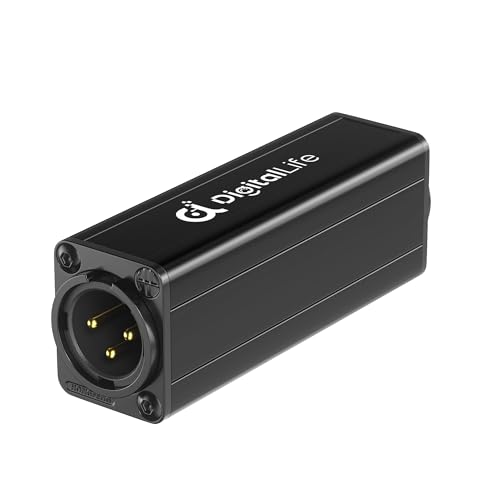 DigitalLife Einzelkanal XLR Ground Loop Noise Isolator – Brummensenkung – Passiv, Modell XLR-A600-I, M/F (Nicht kompatibel mit P24/P48 Phantomgespeisten Mikrofonen) von DigitalLife