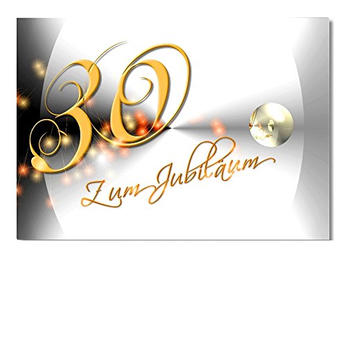 DigitalOase Jubiläumskarte 30. Jubiläum A5 Glückwunschkarte Grußkarte Klappkarte Umschlag #YANG von DigitalOase