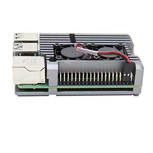 Digitalkey Armor Gehäuse für Raspberry Pi 4 mit 2 Lüftern – Aluminium-Gehäuse für Kühlung (Grey) von Digitalkey