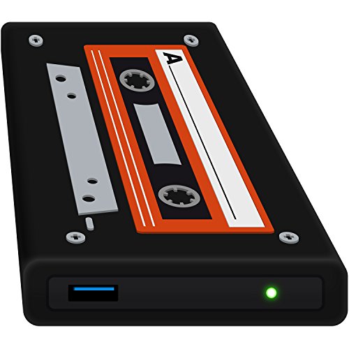Digittrade HipDisk Externe Festplatte 1TB 2,5 Zoll USB 3.0 mit austauschbarer Silikon-Schutzhülle LS132 Old School Festplattengehäuse stoßfest wasserdicht von Digittrade