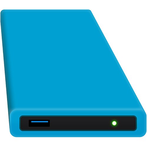 Digittrade HipDisk Externe Festplatte SSD 120GB 2,5 Zoll USB 3.0 mit austauschbarer Silikon-Schutzhülle blau Festplattengehäuse stoßfest wasserdicht von Digittrade