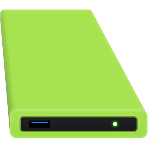 Digittrade HipDisk HD-GR-00 externes Festplattengehäuse mit austauschbarer Silikon-Schutzhülle grün 2,5 Zoll USB 3.0 für HDD und SSD stoßfest wasserabweisend von Digittrade