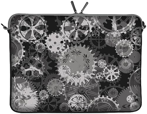 Digittrade LS118-15 Mechanics Designer MacBook Pro 15 Zoll Tasche aus Neopren bis 39,1 cm (15,6 Zoll) Mac Book Schutzhülle PC Computer Case Cover grau von Digittrade