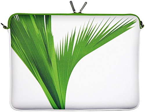 Digittrade LS138-17 Green Designer Laptopschutzhülle Notebooktasche 17,3 Zoll (43,9 cm) Notebook Sleeve Case Tablet Tasche Blume grün-weiß von Digittrade