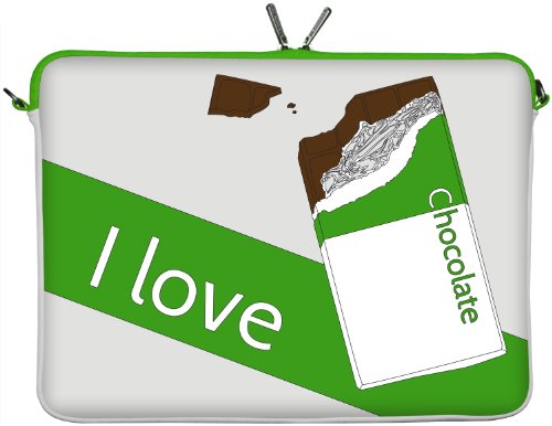 Digittrade LS172-15 Chocolate Designer MacBook Pro 15 Zoll Tasche aus Neopren bis 39,1 cm (15,6 Zoll) PC Computer Schutzhülle Schokolade grün-weiß braun von Digittrade