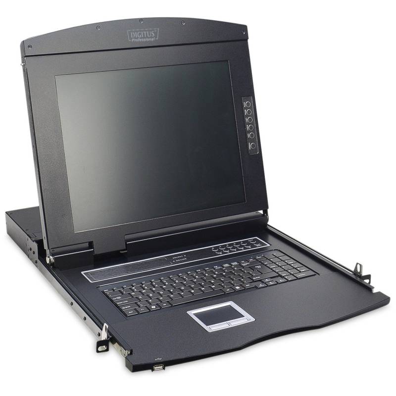 19" KVM Konsole 17"TFT 16p Cat5, KVM-Switch von Digitus