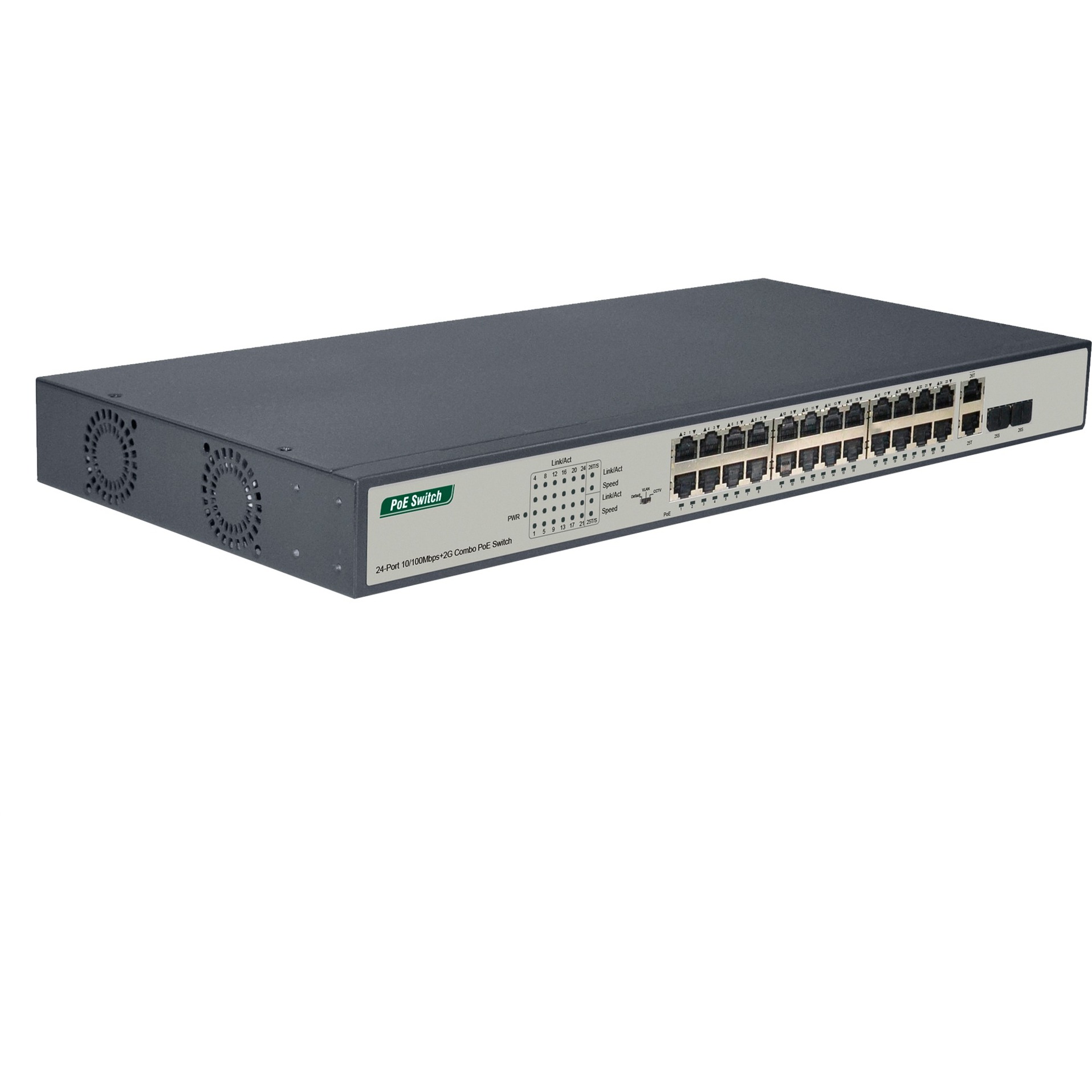 24-Port Fast Ethernet PoE Switch von Digitus