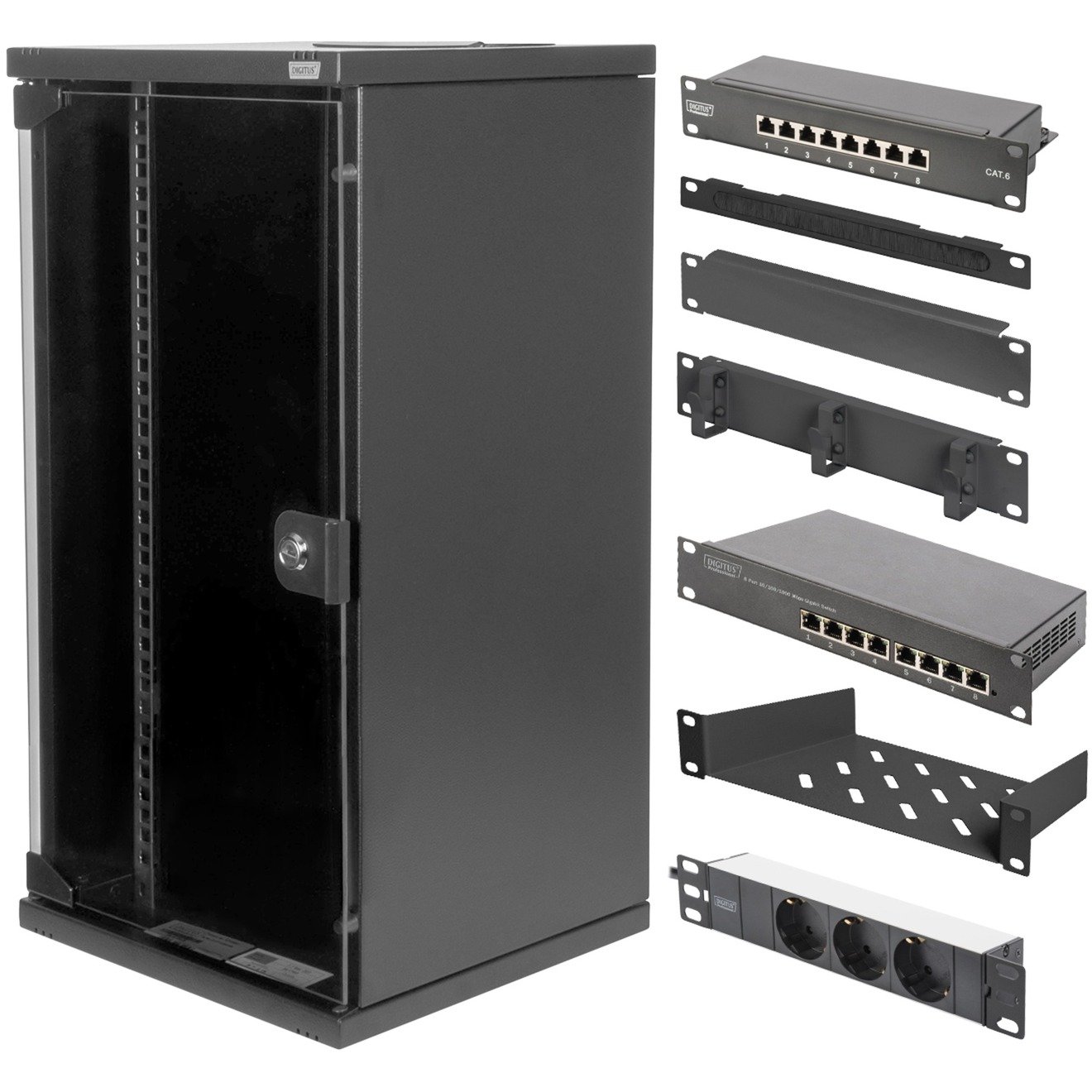 25,4 cm (10") Set 3 B 12HE, IT-Schrank von Digitus