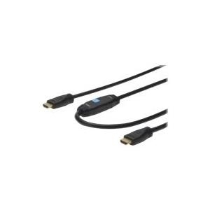 Assmann/Digitus HDMI HIGH SPEED CONN.CABLE. 10 Full HD und 3D tauglich, HDMI High Speed Anschlusskabel, Typ A, m/ amp., St/St, 10.0m, m/Ethernet, HDMI 1.4, Ultra HD 24p, UL, sw, gold (AK-330118-100-S) von Digitus