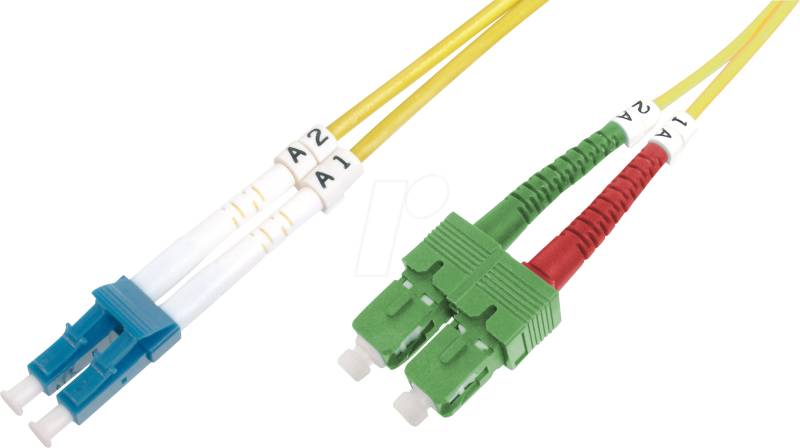 DIGI 292SCA3LC03 - LWL Patchkabel, Duplex, SC/APC / LC, OS2, 3 m von Digitus