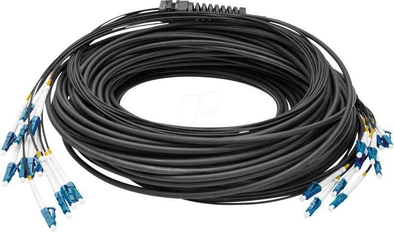 DIGI 2A33CU050BK - Breakout Kabel 12 Fasern, LC/UPC, OS2 G.657.A1, 50 m von Digitus