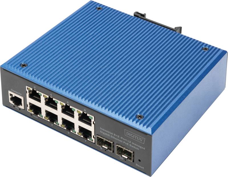 DIGI DN-651157 - Switch, 10-Port, Gigabit Ethernet, SFP, PoE+ von Digitus