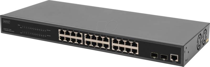 DIGI DN-95359 - Switch, 26-Port, Gigabit Ethernet, SFP, PoE+ von Digitus