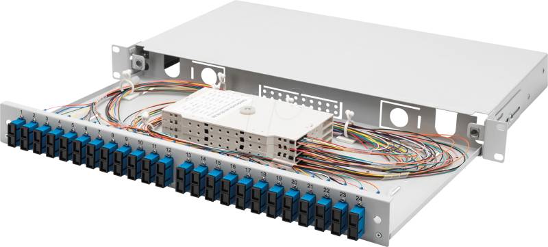 DIGI DN-96322-9 - LWL Spleißbox, 1HE, bestückt, 24x SC DX, OS2 von Digitus