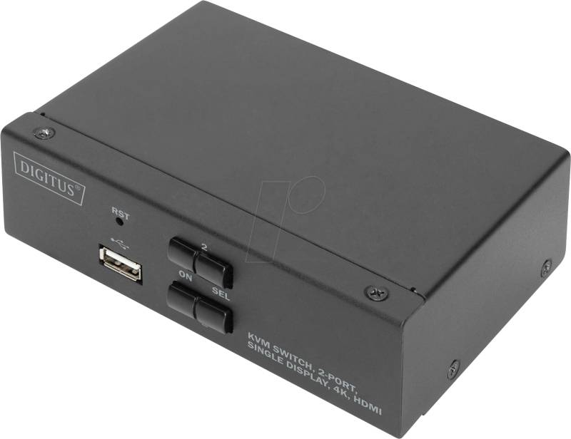 DIGI DS-12870 - KVM-Switch, 2-Port, Single-Display, 4K, HDMI von Digitus
